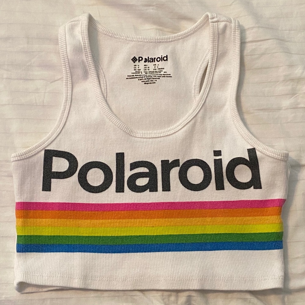 Polaroid Rainbow tank!❤️🧡💛💚💙